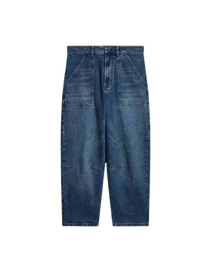 Pantalon cargo large bleu denim Vanessa Bruno