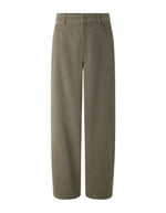Pantalon Hunter Kaki Soeur en canvas de coton biologique, coupe oversize, jambes longues et poches.