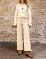 Pantalon Atlanty Ecru en velours cotelé La Petite Étoile 