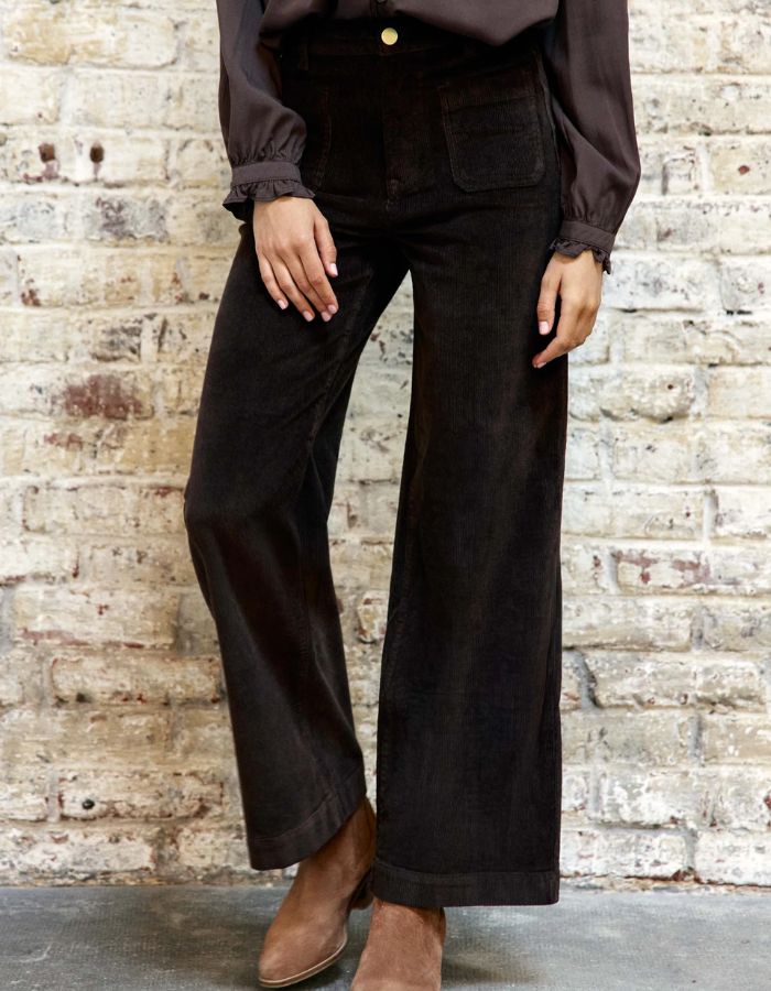 Pantalon Atlanty en velours côtelé Marron La Petite Étoile 