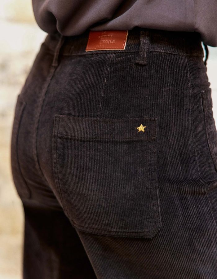 Pantalon Atlanty en velours côtelé Marron La Petite Étoile 