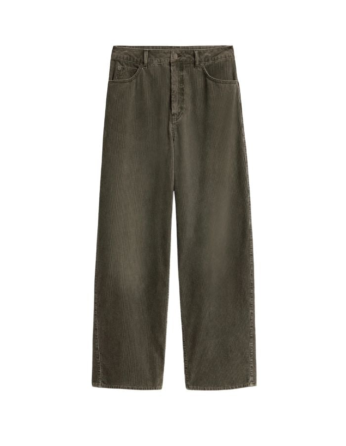 Pantalon Hunter Gris kaki velours côtelé soeur