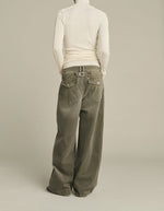 Pantalon Hunter Gris kaki velours côtelé soeur
