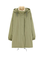 Parka oversize Jade Jeep Bellerose kaki clair à capuche