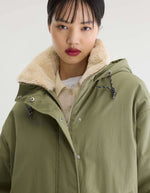 Parka oversize Jade Jeep Bellerose kaki clair à capuche