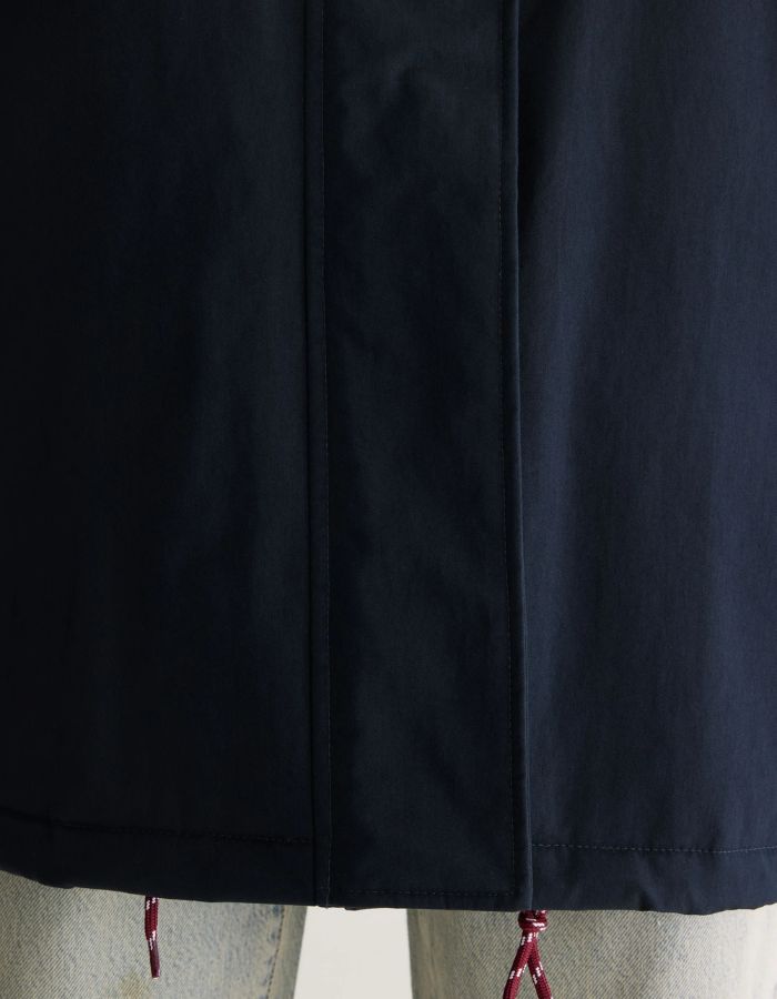 Parka oversize Jade Navy Bellerose à capuche et doublure en fausse fourrure