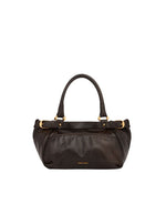 Petit Sac Lune Café en cuir effet vintage Vanessa Bruno
