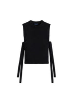 Plastron femme Uzel noir en laine vierge Soeur