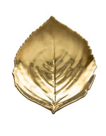 Plat Feuille Hortensia Or