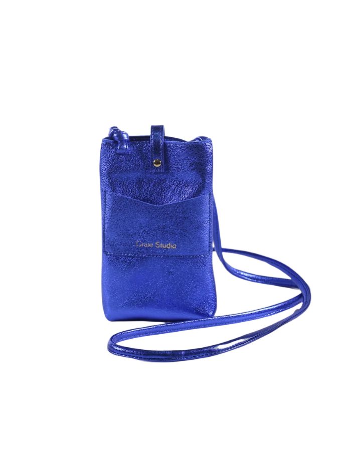 Pochette Grigri Métal Bleue