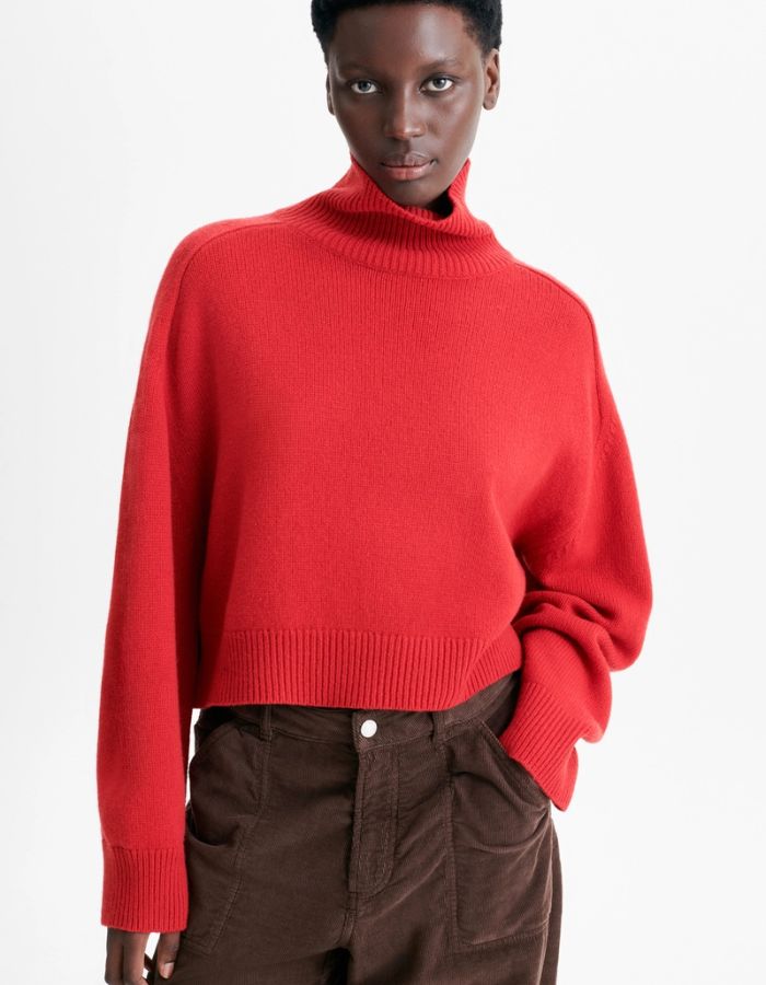 Pull Ballerine Carmin rouge en laine et yack Vanessa Bruno 