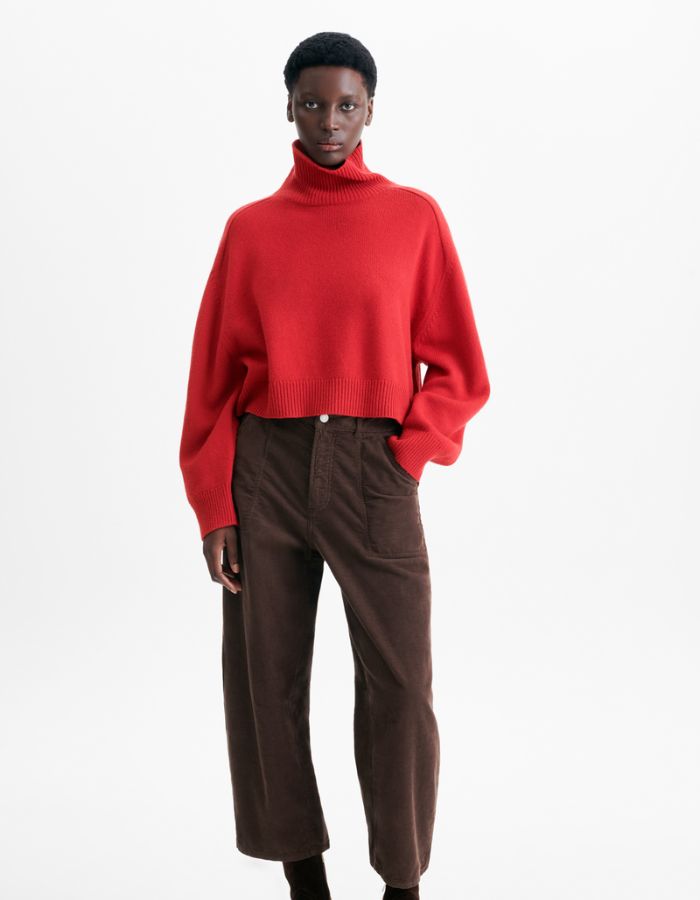 Pull Ballerine Carmin rouge en laine et yack Vanessa Bruno 