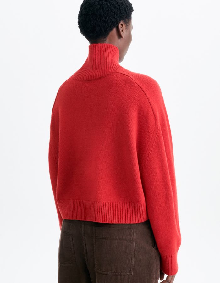 Pull Ballerine Carmin rouge en laine et yack Vanessa Bruno 
