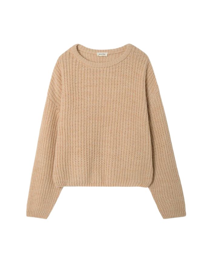Pull Cyrow Beige Clair Chiné American Vintage