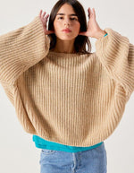 Pull Cyrow Beige Clair Chiné American Vintage
