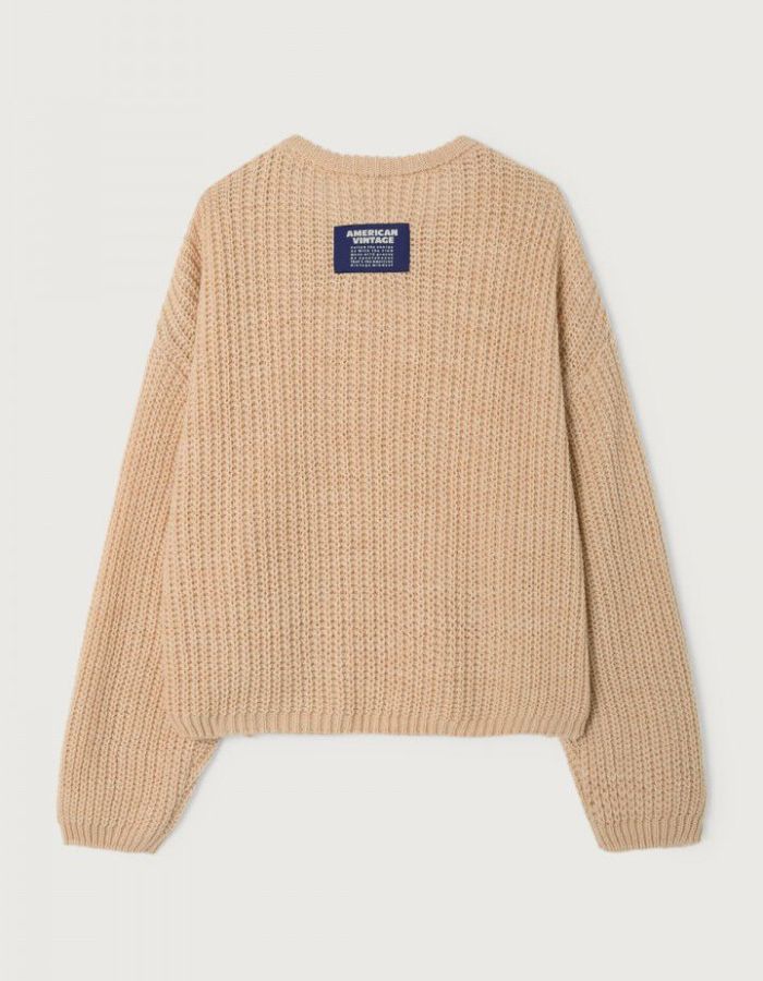 Pull Cyrow Beige Clair Chiné American Vintage