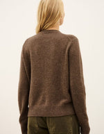 Dos du Pull décontracté pour femme en cachemire couleur chamois camel jauge 5 point jersey, modèle Cheyla Pull couleur Chamois de la marque ba&sh.