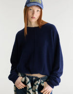 Pull femme Derny Captain bleu marine à encolure bateau Bellerose
