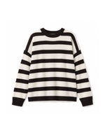 Pull Claudia rayé marron foncé et beige La Comet