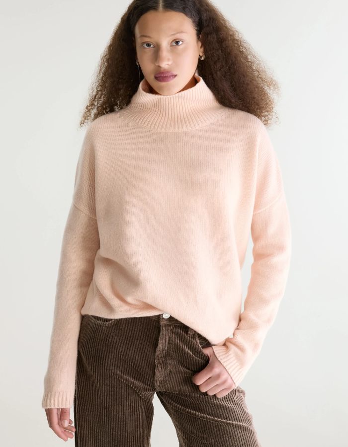 Pull Amedo Light Rose à col cheminée pour femme Bellerose