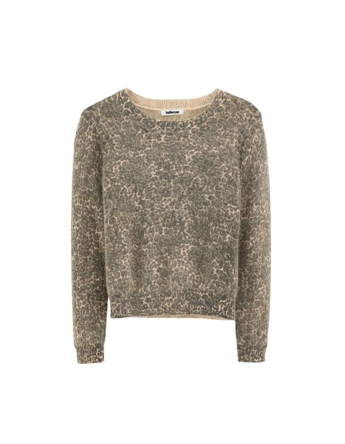 Pull Datti Display A Bellerose en angora à imprimé léopard