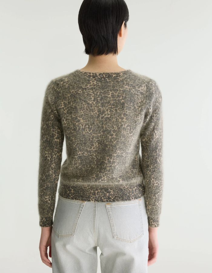 Pull Datti Display A Bellerose en angora à imprimé léopard