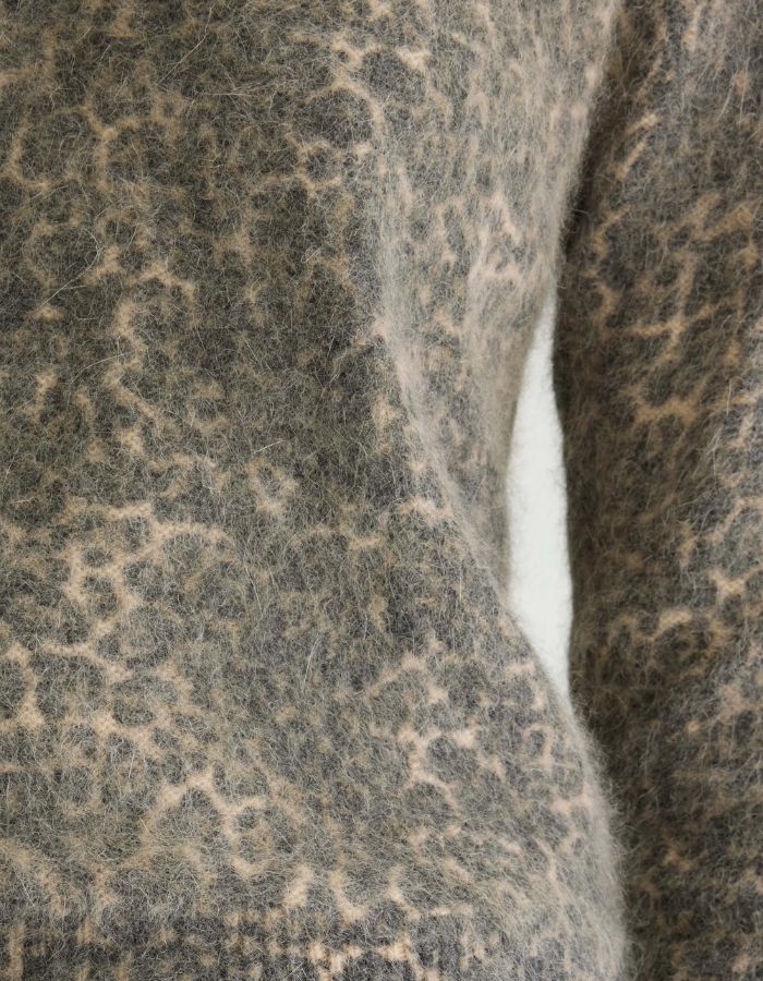 Pull Datti Display A Bellerose en angora à imprimé léopard
