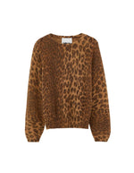 Pull Dioal Combo A Bellerose en maille léopard camel et marron