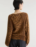 Pull Dioal Combo A Bellerose en maille léopard camel et marron