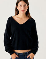 Pull Damsville Noir à col V American Vintage