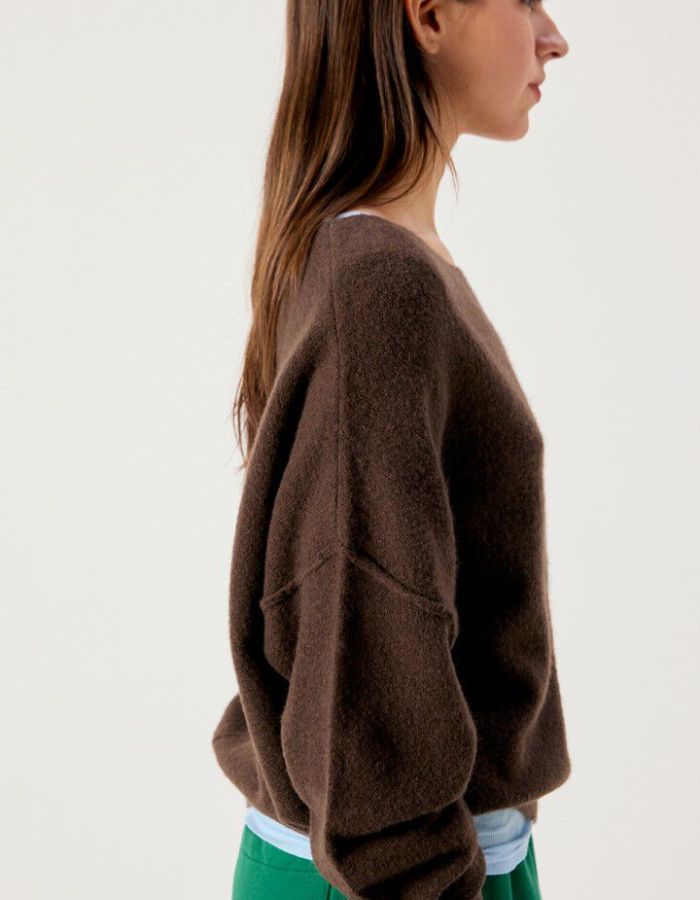 Pull Damsville Brune Chiné American Vintage