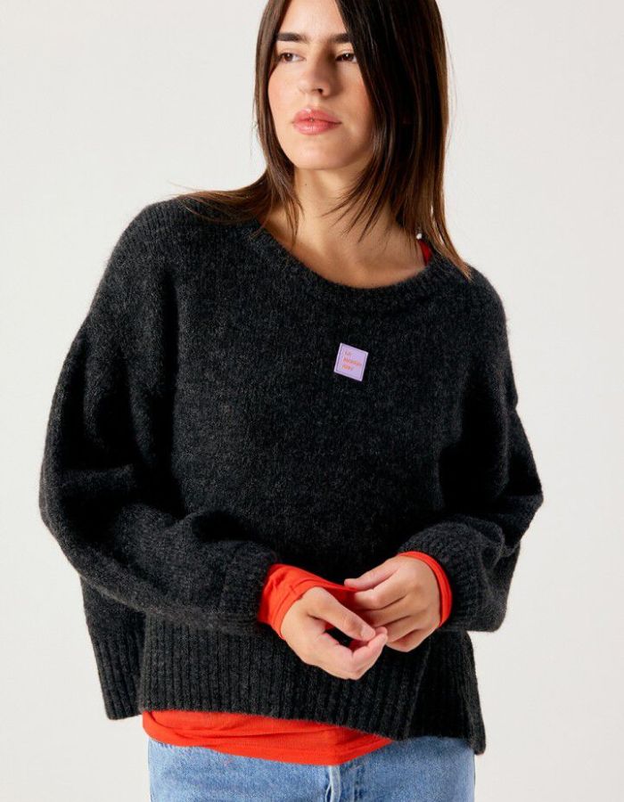 Pull East Anthracite Chiné American Vintage
