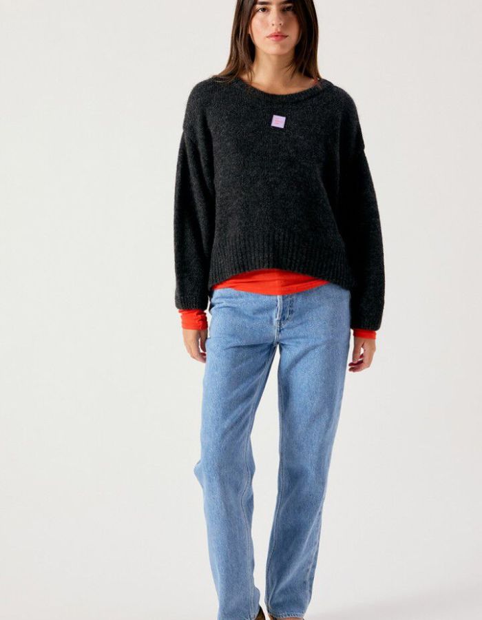 Pull East Anthracite Chiné American Vintage