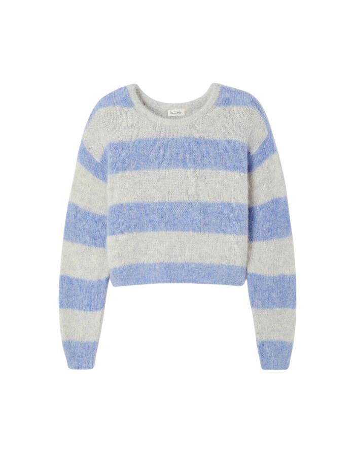 Pull Niby Rayures Givre en alpaga – American Vintage