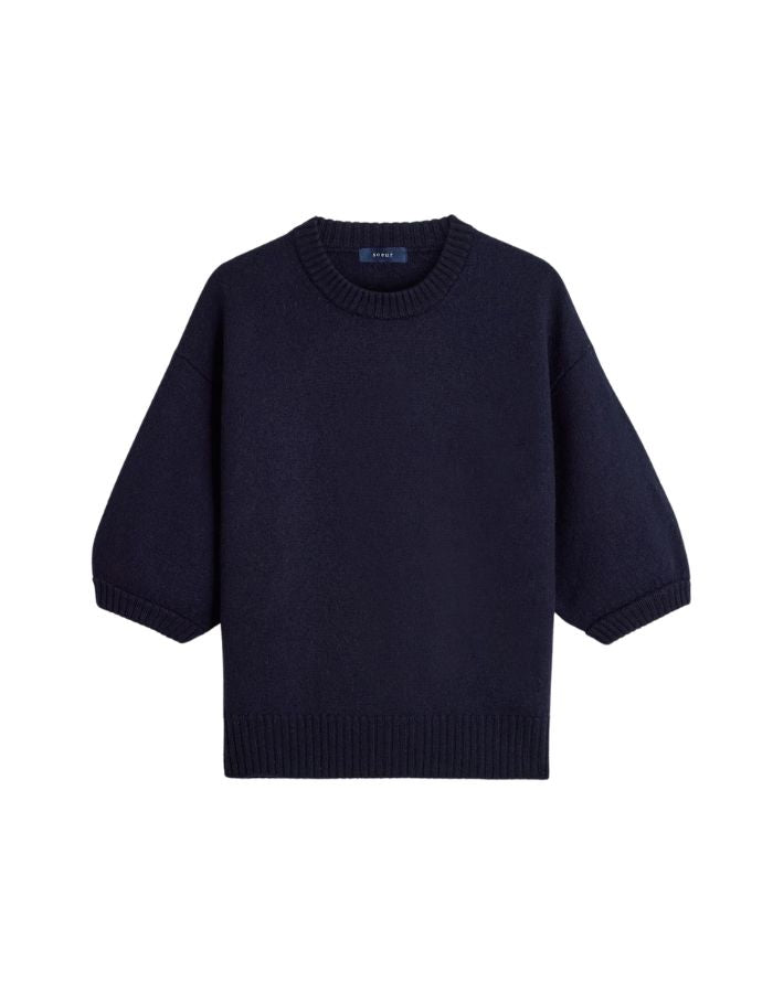 Pull Lise Navy en laine mérinos Soeur