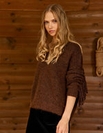 Pull Moon à franges Marron La Petite Étoile 