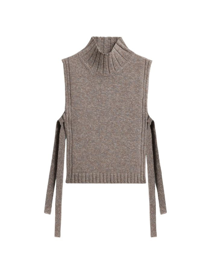 Pull Or Beige Gris plastron Soeur