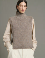 Pull Or Beige Gris plastron Soeur