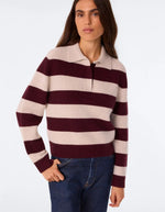 Pull Royce Bordeaux Avoine rayé Kujten