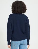 Pull Ihsage Maritime Blue en maille douce ICHI