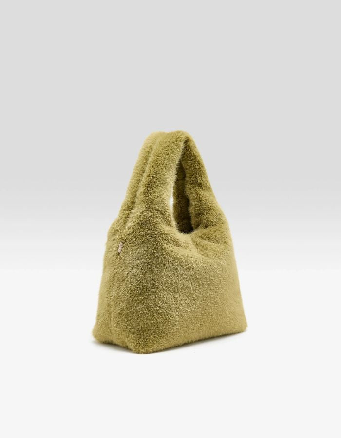 Sac Helga Tilleul en fausse fourrure Bellerose