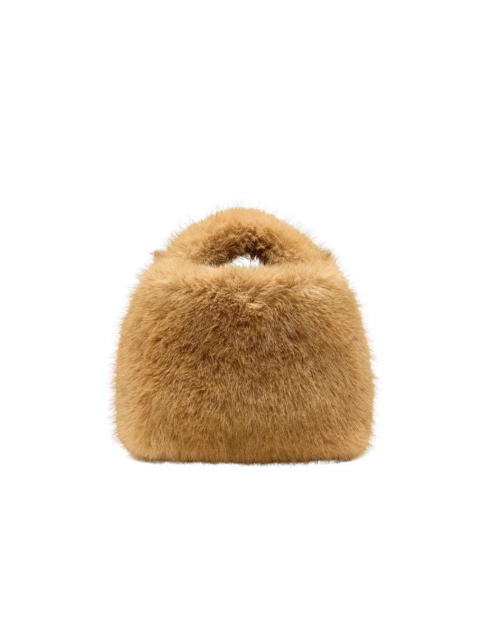 Petit sac Hochet Ambre en fausse fourrure Bellerose