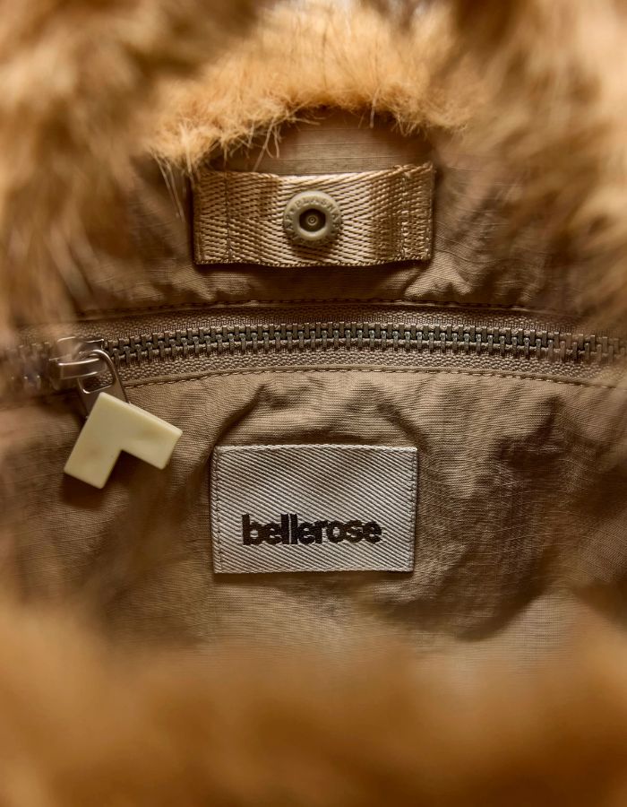 Petit sac Hochet Ambre en fausse fourrure Bellerose