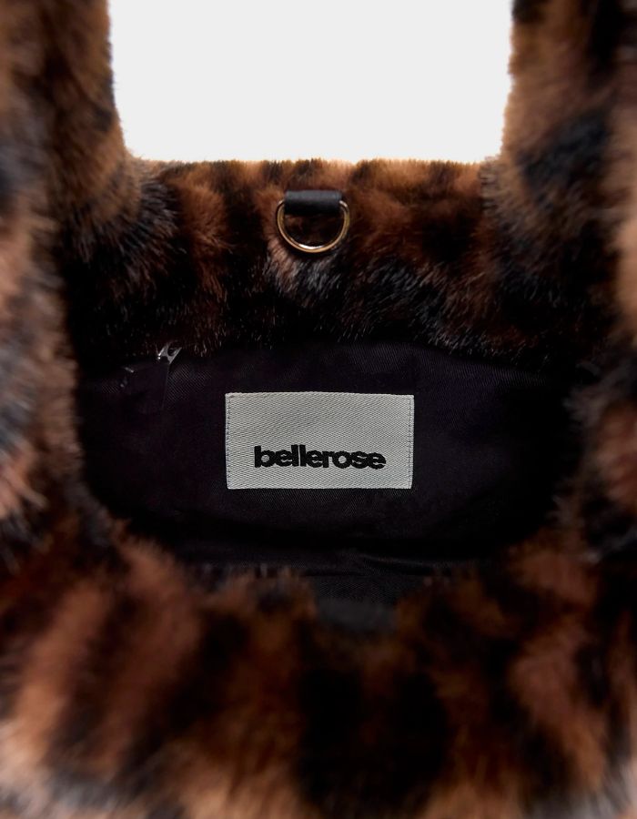 Sac Jelga en fausse fourrure léopard Bellerose
