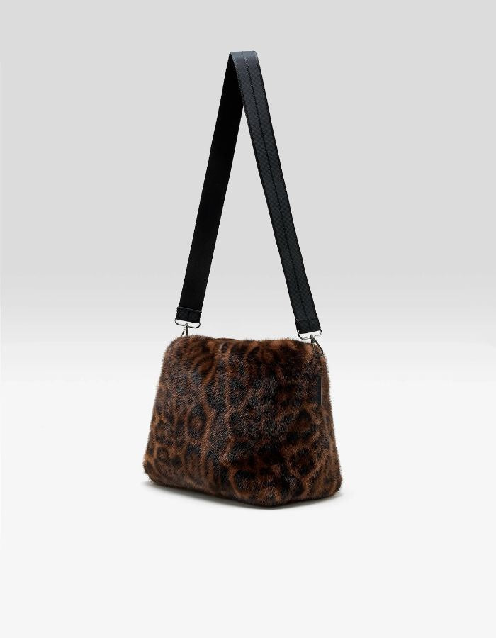 Sac Jelga en fausse fourrure léopard Bellerose