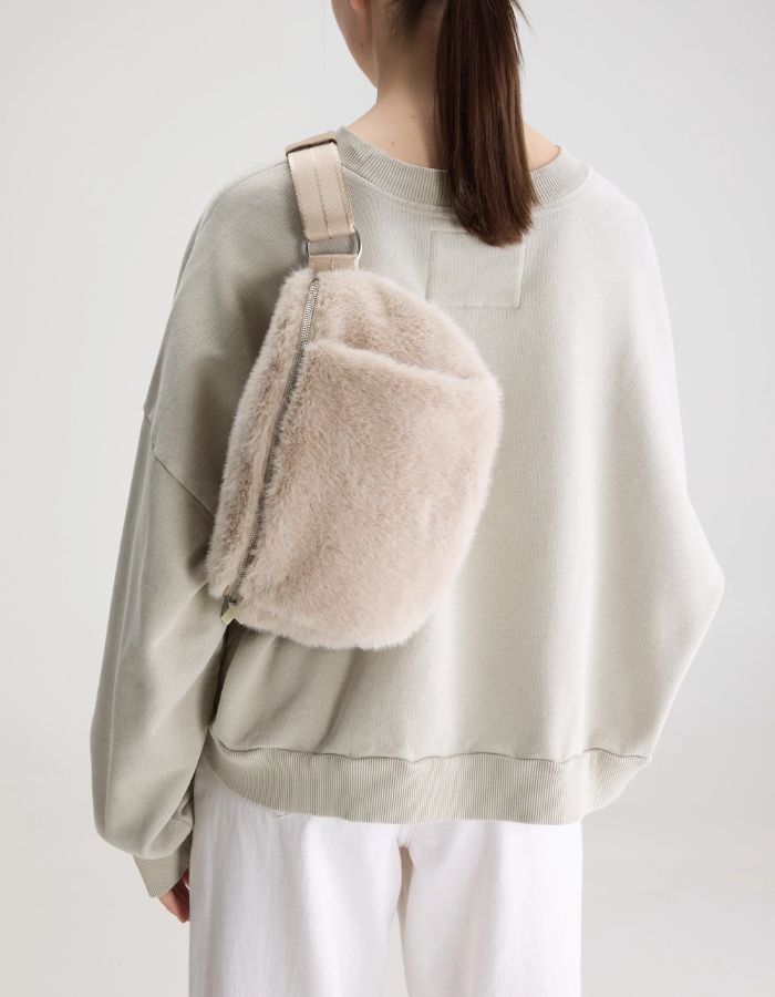 Sac banane manchon Hoswel Stone en fausse fourrure Bellerose