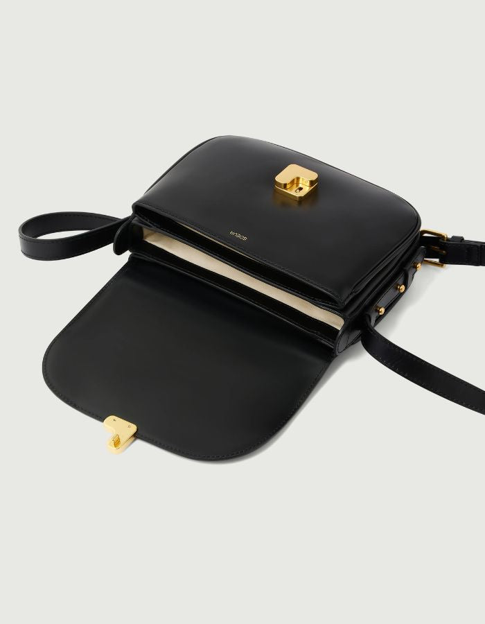 Sac Bellissima Mini Noir en cuir glacé Soeur