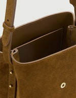 Sac seau Bello Mini Caramel en croûte de cuir Soeur