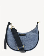 Sac Besace Raphia Albane Blue