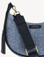 Sac Besace Raphia Albane Blue